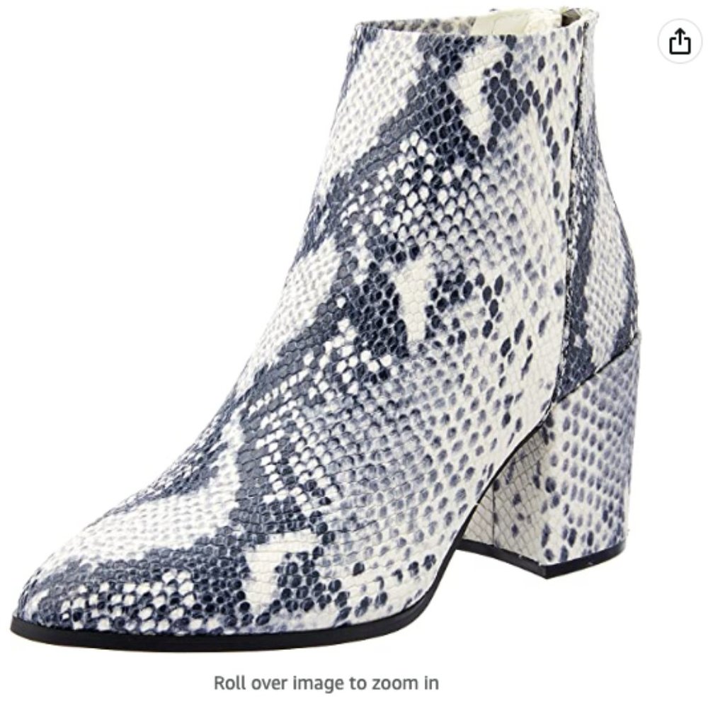 Steve Madden Jillian Zipper Pointed Toe Ankle Boo… - image 1